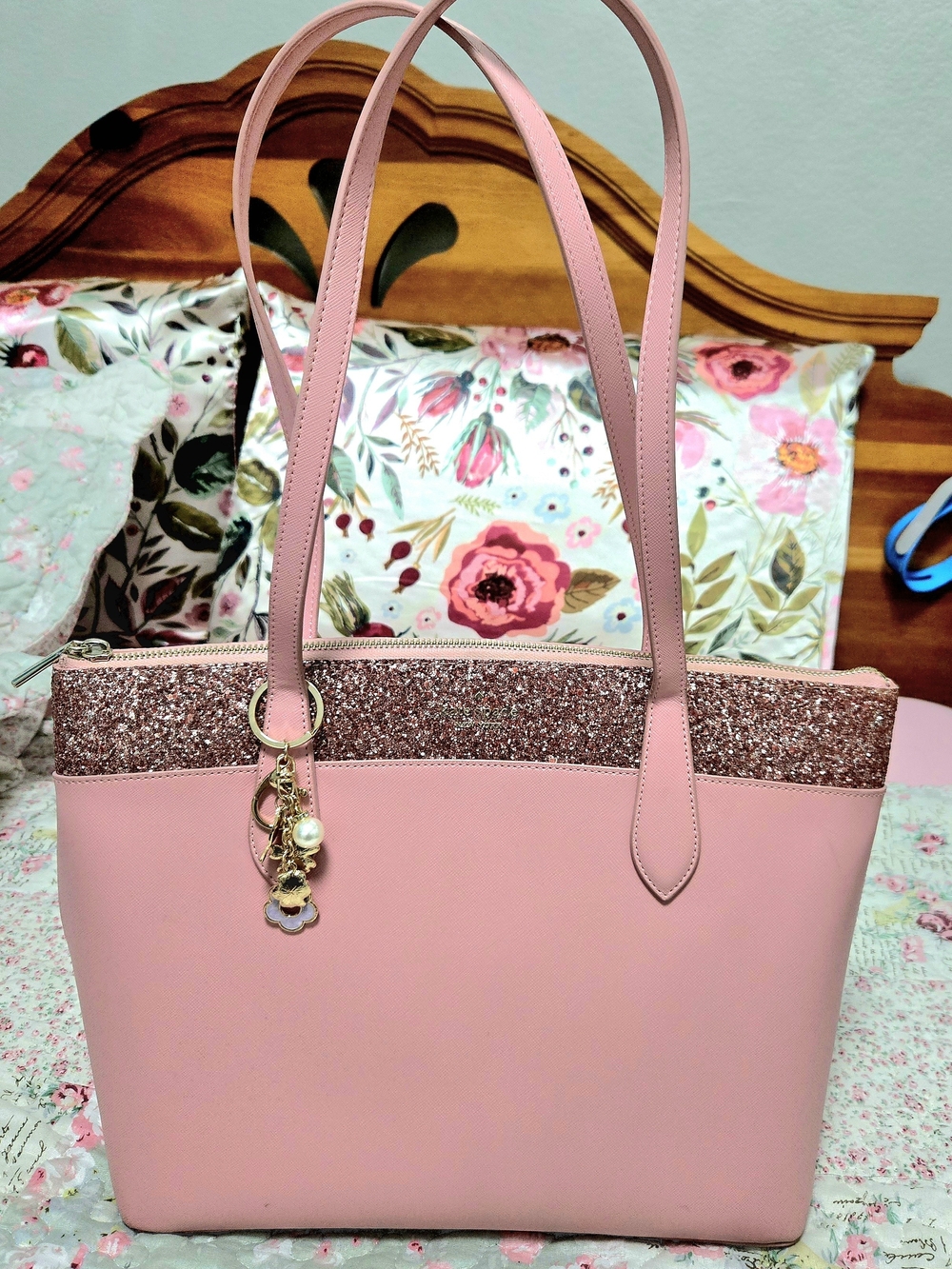 Kate Spade Pink Glitter Tote